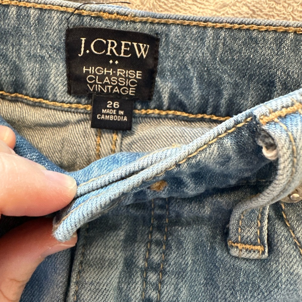 J. Crew High-Rise Classic Vintage Blue Jeans- size 26 - Picture 7 of 7